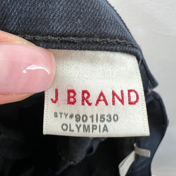 J BRAND Blue Dark Wash Cotton Blend Low-Rise Olympia Skinny Denim Jeans Size 29 - Picture 9 of 9